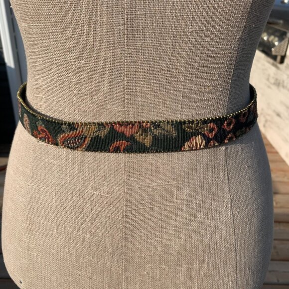 Vintage 80s Tapestry Statement Retro Boho Waist Belt - Picture 7 of 15